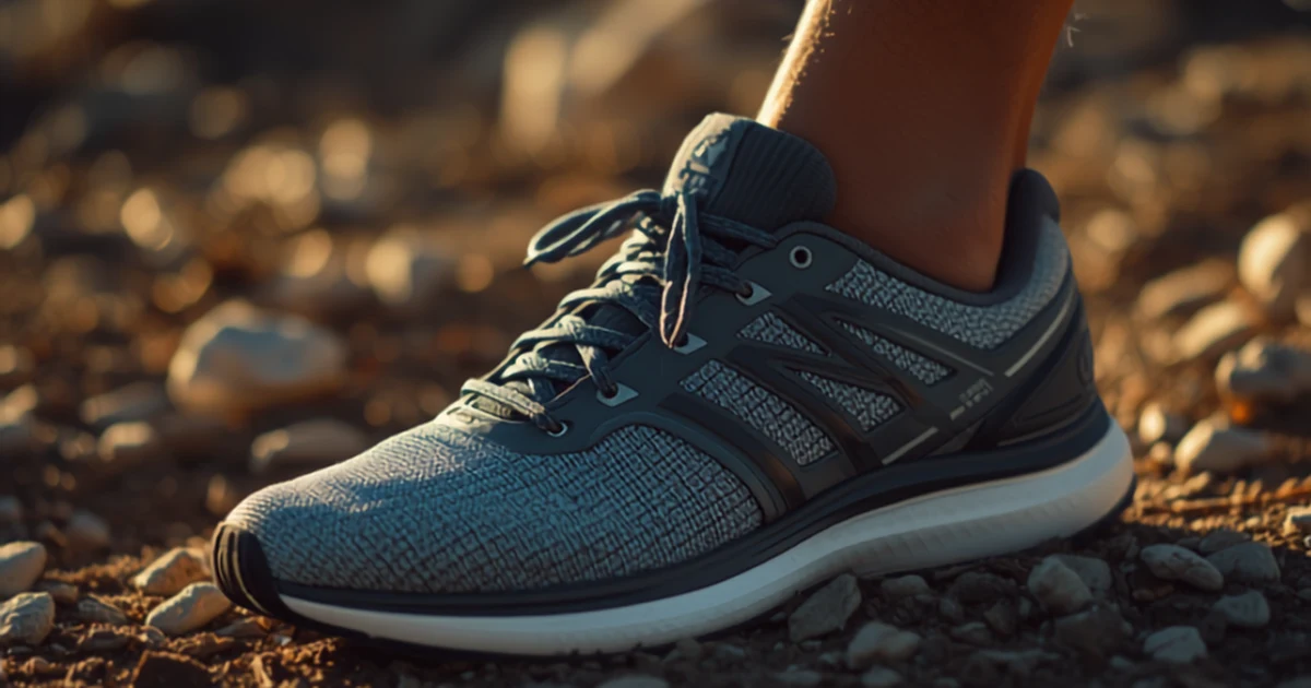 Chaussure de running et pied au repos, symbole de la récupération après une blessure liée à une fréquence d'entraînement trop élevée