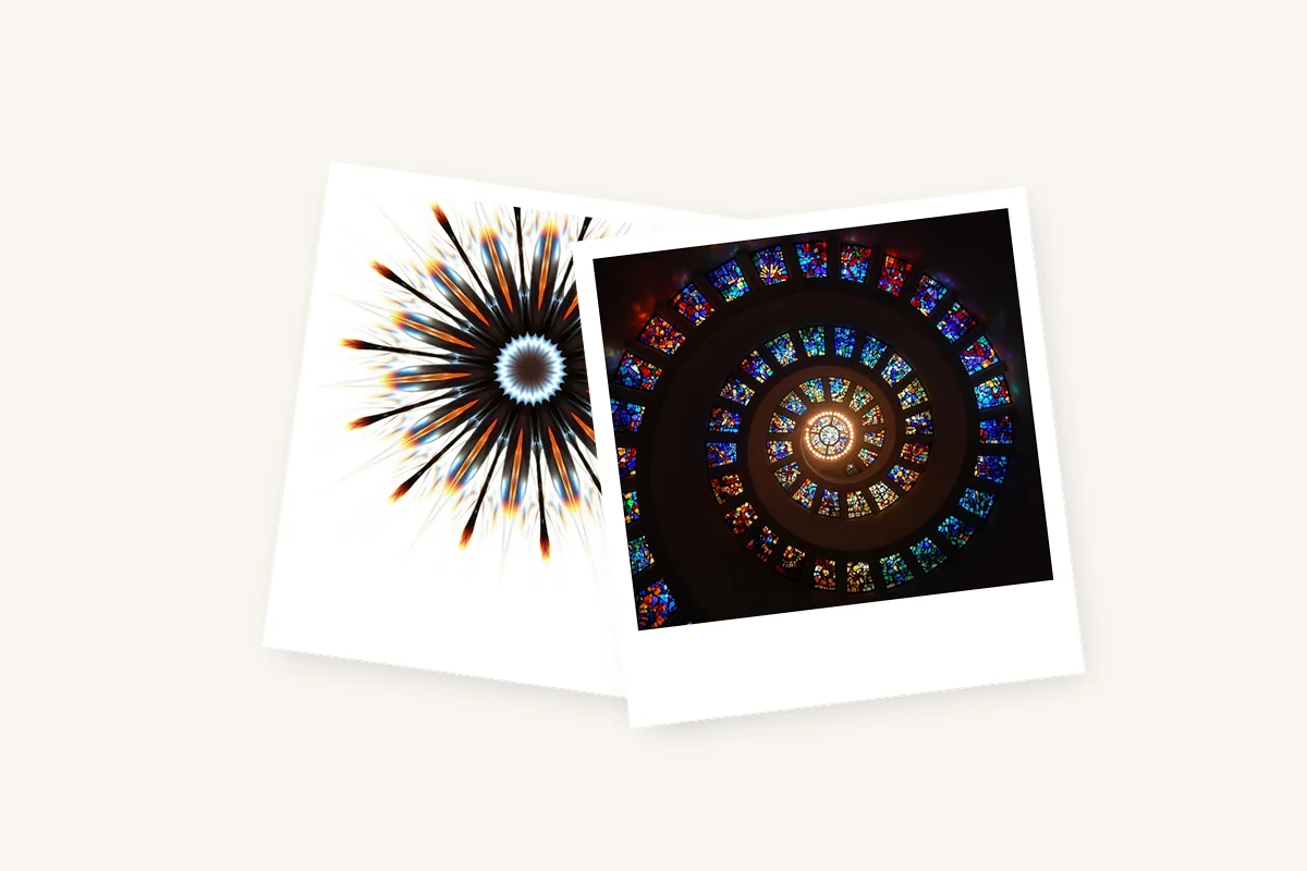 Motifs optiques illustrant le Musée de l'illusion à Nantes